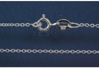 Rundankerkette massiv ca.Ma�e �1,2mm mit Federring, ca Ma�e Endglied A� 3,5mm, 925/- Silber, L�nge ca. 70cm