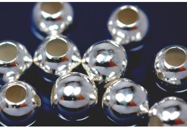 Beads smooth polish heavy version 10,0mm smooth polished - I 2,4mm 925/- Silver