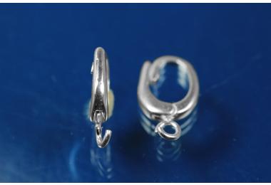 Folding bail with loop 925/- silver platinum plated,