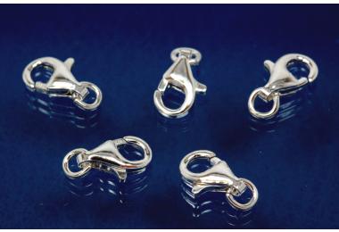 Pear shape trigger clasp in 925/000 silver with ring,approx. size  lenght 8mm x width 4,5mm,