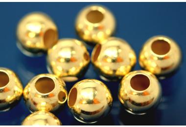 Kugeln glatt poliert  schwere Ausfhrung A 6,0mm - I 2,4mm 925/- Silber vergoldet.