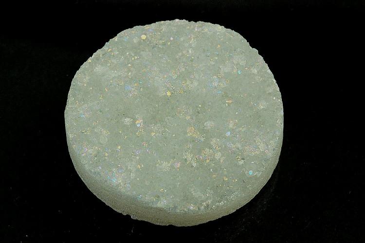 Quarz Druzy, Form rund, Farbe bergkristallfarben, ca Mae  30mm, Hhe 7,5-8,9 mm