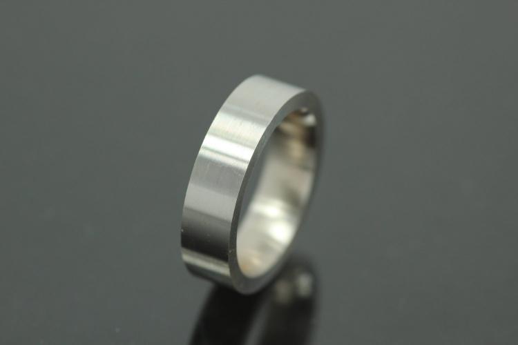 Ring blank cambered inside 972/- silver, ring width approx. 6mm, ring thickness approx. 2.2mm, width 58