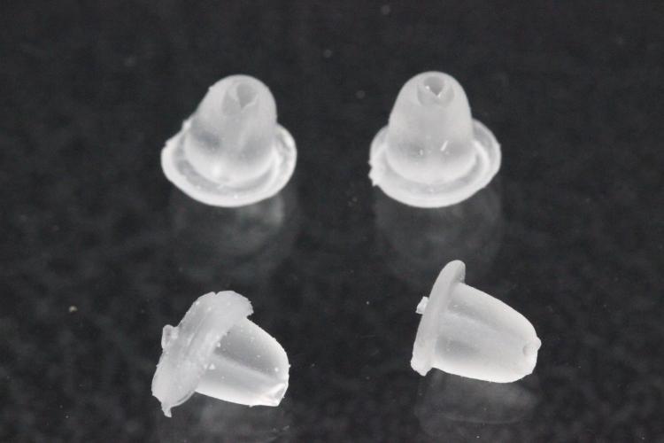 Silikonstopper ca. 3,5x3,5mm, Loch ca. 0,5mm,