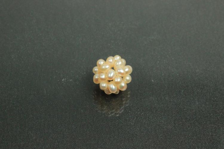 Pearl ball braided approx 11mm, colour white,