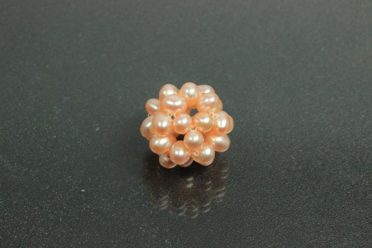 Pearl ball braided approx 13mm, colour plum,