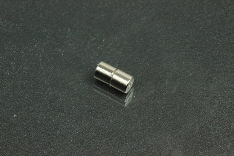 Powermagnet ca.Mae A 4,0 mm,ca.L 7mm Bohrung ca.A 1,0mm, ca I 1,9mm,platinfarben