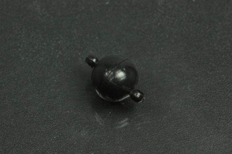 Magnetschliee Kunststoff, Kugel  ca.Mae 10mm, schwarz