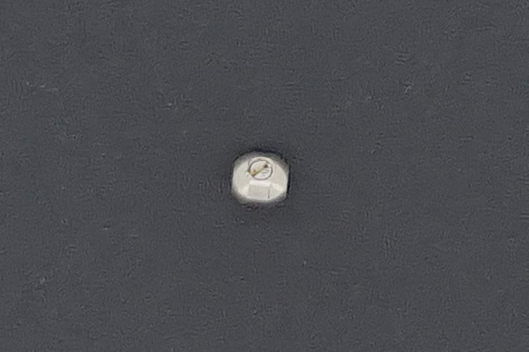 Screw crimp 3,5mm oval, metal silver color