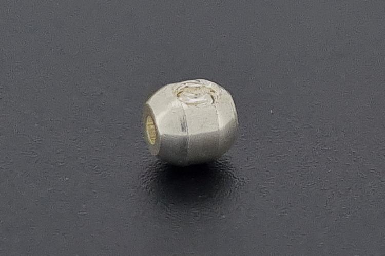 Schraubencrimp 4,5mm rund, unecht silberfarben