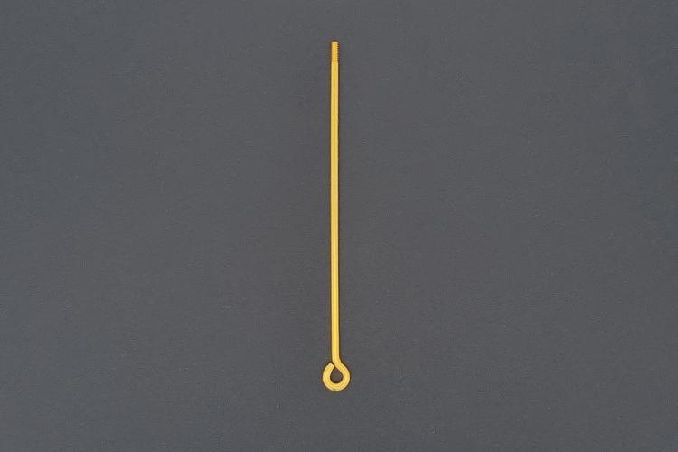 Wechselstab mit Gewinde und se, ca Mae Draht 1,3mm, Lnge 55mm, Nutzlnge 45mm, Unecht, vergoldet