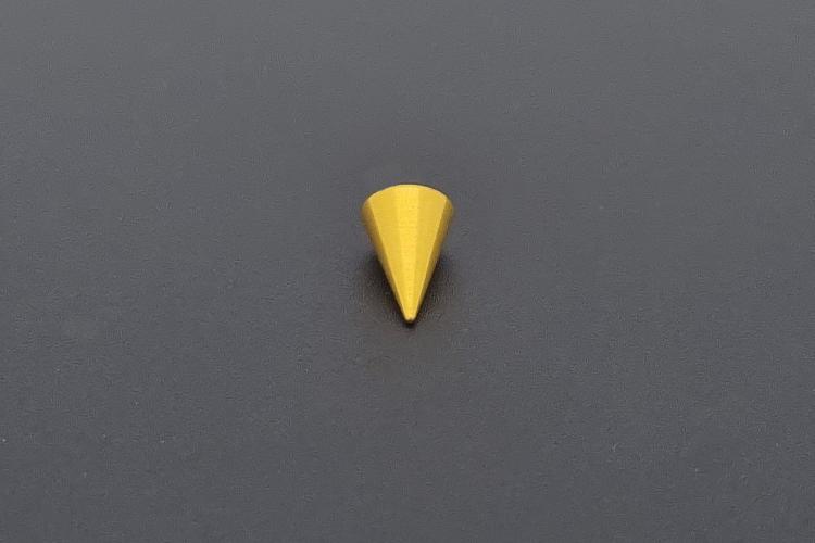 Endteile fr Wechselstbe Modell  Kegel klein 5,5x8mm, Metall, vergoldet