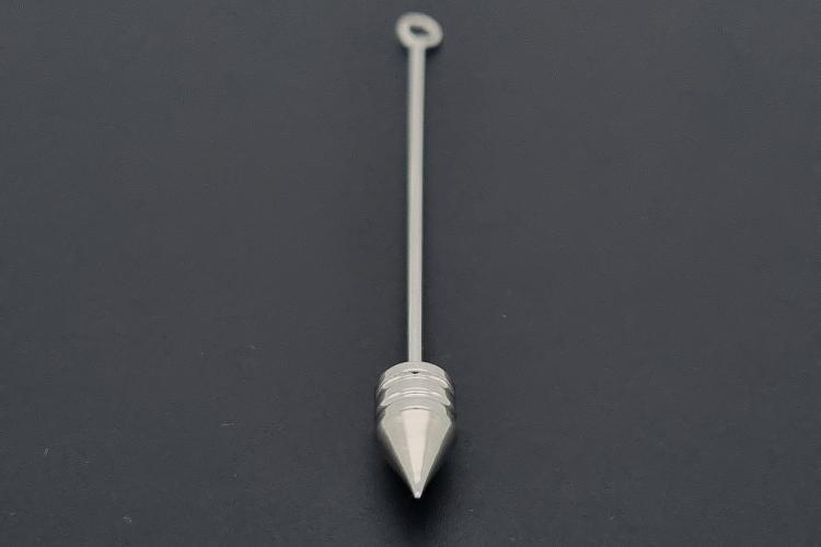 Wechselstab mit Kegelspitze ca. Mae 6mm, Metal unecht silberfarben, Gesamtlnge ca. 63mm,