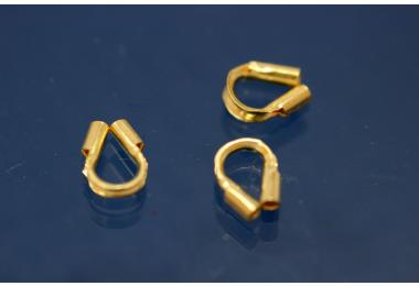 Schlaufenschutz ca.Mae Lnge 4,5mm, Breite 3,4mm, Innen- 0,6mm, 925/- Silber vergoldet