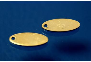 Stempelplttchen Oval 925/- Silber vergoldet