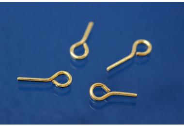 Eye pin 925/-Silver gold plated 3x8mm