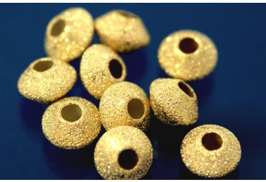 Diskus brillantiert �5,0mm - I �  2,0mm 925/- Silber vergoldet