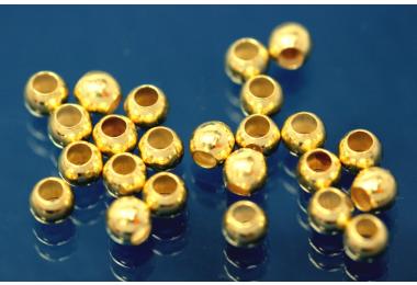 Kugeln glatt poliert schwere Ausfhrung 3,0mm glatt poliert - I  1,5mm 925/- Silber vergoldet