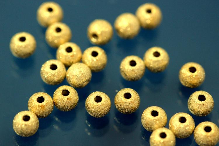 Kugel brillantiert schwere Ausf�hrung 3,0mm 925/- Silber vergoldet