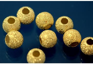 Beads laser cut heavy version 5,0mm 925/- Silver gold plated