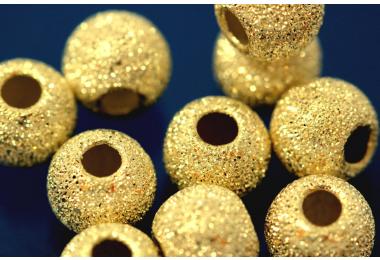 Kugel brillantiert schwere Ausf�hrung 7,0mm 925/- Silber vergoldet