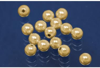 1-Hole-Bead 3,0mm 925/- Silver gold plated