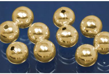 1-Loch-Kugel 5,0mm 925/- Silber gold plated