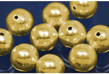 1-Loch-Kugel 6,0mm 925/- Silber gold plated