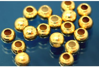 Kugel glatt poliert spezial Ausfhrung 4,0mm 925/- Silber vergoldet