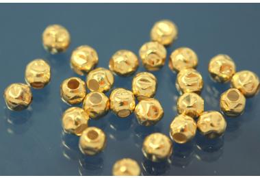 Nugget-Bead 3,0mm 925/- Silver gold plated