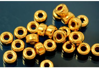 Roundel polished 3,0mm 925/- Silver gold plated