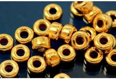 Hohlring poliert �4,0mm 925/- Silber vergoldet