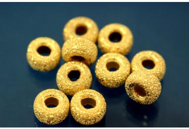 Hohlring brillantiert 5,0mm 925/- Silber vergoldet