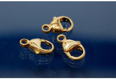 Oval Trigger Clasp 13mm 925/- Silver gold plated