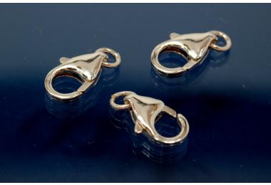 Trigger Clasp with open Ring 12 mm 925/- Silver