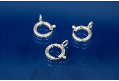 Spring Ring with open Ring 6 mm 925/- Silver