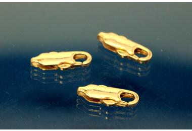 Double Trigger Clasp 13,5mm 925/- Silver gold plated