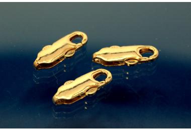 Double Trigger Clasp 15mm 925/- Silver gold plated