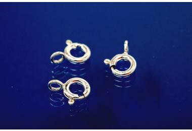 Spring Ring with open Ring 6 mm 925/- Silver