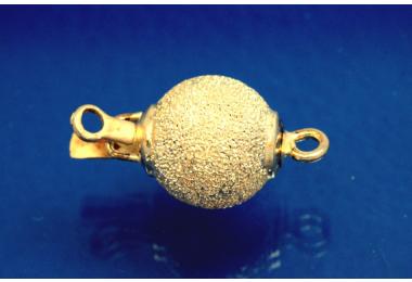 Ball clasp  10mm diamond cut 925/- Silver gold plated