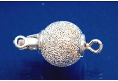 Ball clasp  12mm diamond cut 925/- Silver