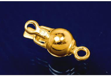 Ball clasp 10mm 925/- Silver polished gold plated