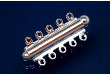 Sliding clasp 925/- Silver 5 row 32,5x13,5mm