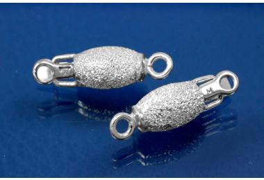 Jewelry clasp  17 x 6mm diamond cut 925/- Silver
