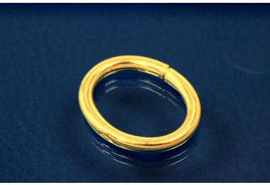 Kettenverkrzer ohne Rollo 925/- Silber vergoldet poliert Oval ca.22x18,5x2,6mm