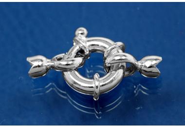 Spring Ring 12 with star capsules, 925/- Silver