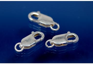 Karabiner lang mit se, schwere Ausfhrung 13,8mm x 5,2mm 925/000 Silber