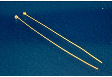 Head pin  40mm long 925/- Silver gold plated