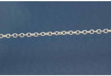 round anchor chain 925/- silver by meter  1,2 mm, antitarnish, silver plated