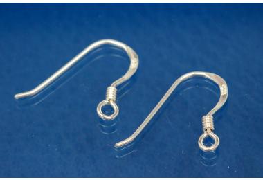 Earhook with coil ca.14x18mm, 925/- Silver